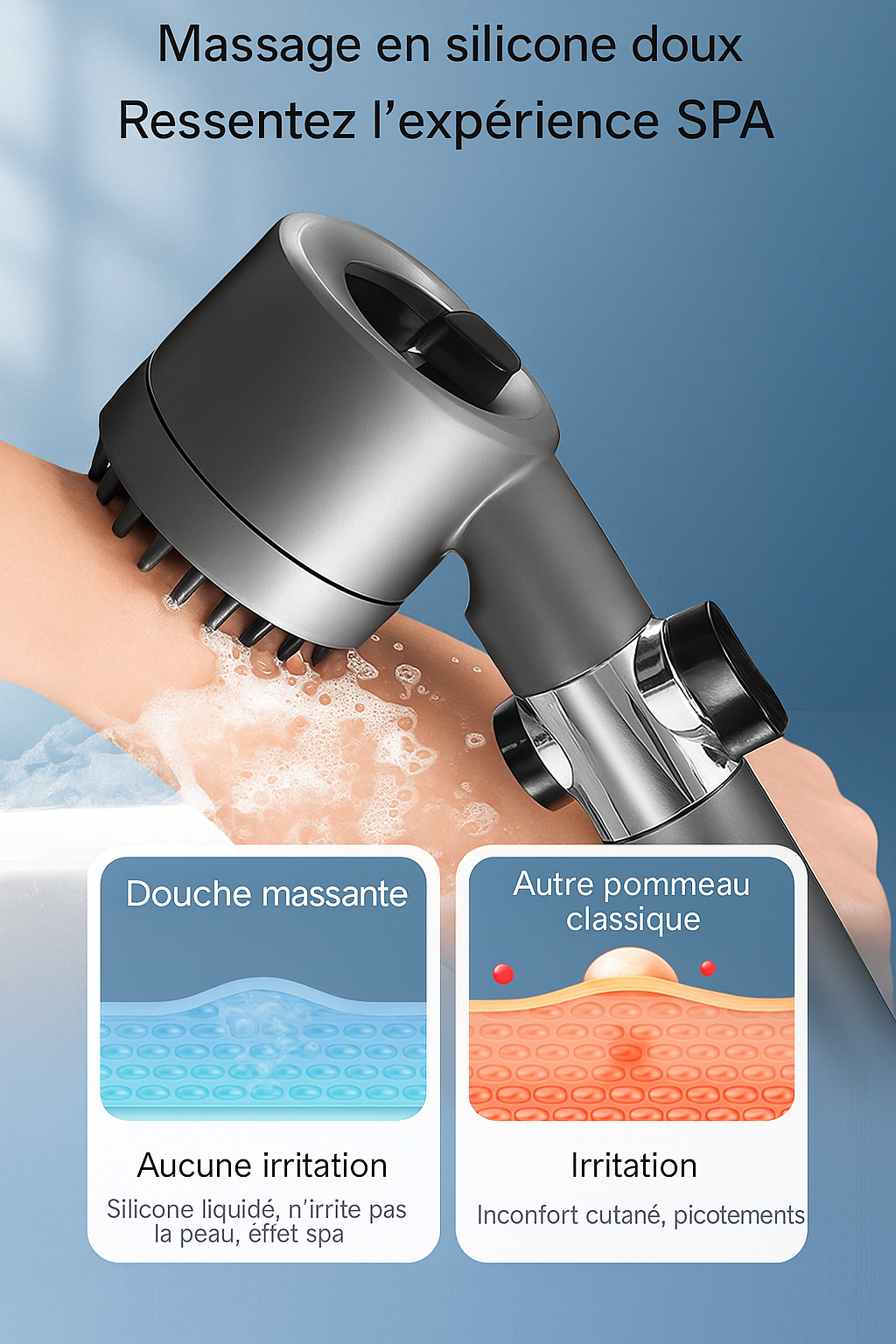 Pommeau de Douche Haute Pression–DoucheVitalité